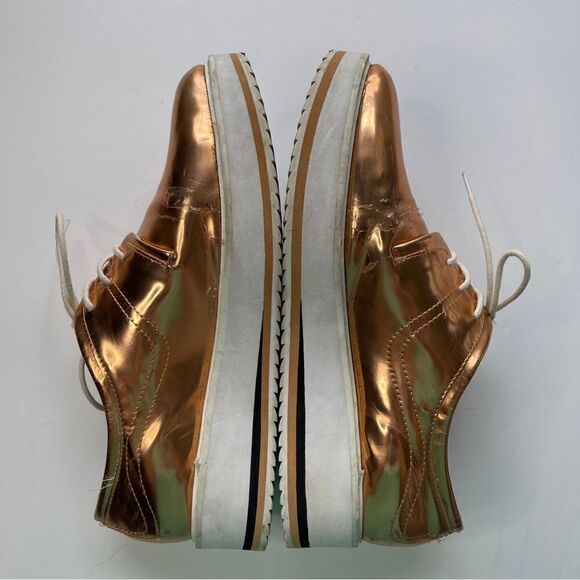 Zara Woman Rose Gold Oxfords, Size 8.5 (39) - Picture 6 of 11